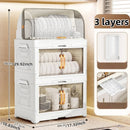 Axyaa Multi-Tier Bowl Rack: Large Capacity, Collapsible Dish Drying & Storage for Kitchen