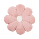 Axyaa Flower Shaped Faux Fur Pillow, 45x45cm, Green, Orange, Pink, Brown