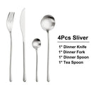 Axyaa Stainless Steel Gold Cutlery Set Matte Kitchen Accessories