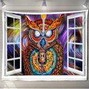 Axyaa Fluorescent Tapestry: Bohemian Mystic Design for Home Decoration and Visual Art