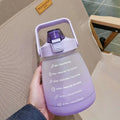 Axyaa 1.3L Straw Water Bottle for Outdoor Travel Sport Fitness - Cute Student Drinkware