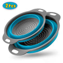 Axyaa Silicone Collapsible Drain Basket: Kitchen Tool for Washing Vegetables & Fruits
