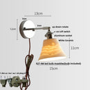 Axyaa Ceramic LED Wall Sconce Modern Style Pull Chain Switch