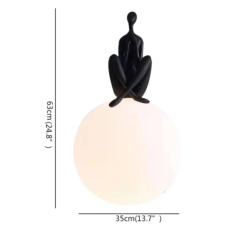 Axyaa Nordic Resin Table Lamp LED Desk Light for Home Living Room