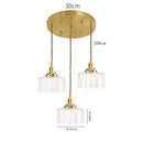 Axyaa Clear Glass LED Pendant Light, Copper Nordic Hanging Lamp for Home Decor