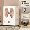 Axyaa Double-Door Foldable Wardrobe - Large Capacity Clothes/Quilts Storage, Bedroom/Living Room