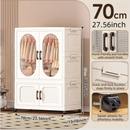 Axyaa Double-Door Foldable Wardrobe - Large Capacity Clothes/Quilts Storage, Bedroom/Living Room