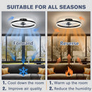 Axyaa 50CM Ceiling Chandelier Fan Remote Control Low Profile Reversible Motor