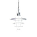 Axyaa Designer White Chandelier: Flying Saucer Pendant Light for Restaurant & Living Room