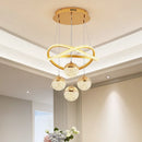 Axyaa LED Circular Dimmable Chandelier for Modern Living Spaces