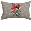 Axyaa Merry Christmas Tree Green Pillowcase - Holiday Decorative Lumbar Pillow