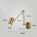 Axyaa Swinging LED Wall Lamp with Adjustable Telescopic Arm