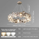 Axyaa Crystal Pendant Light for Modern Minimalist Luxury Living Room