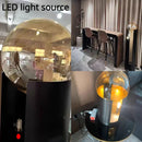Axyaa Nordic Iron Glass Floor Lamp with LED Lighting for Home Decor