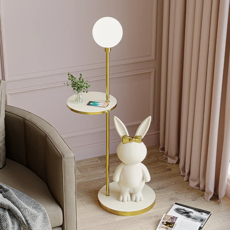 Axyaa Round Table Floor Lamp: Modern Nordic Style for Children's Room
