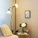Axyaa Vintage Green Glass Sconces Floor Lamp