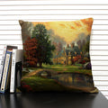Axyaa Fairy Tale World Oil Painting Cushion Cover for Living Room Sofa
