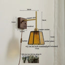 Axyaa Walnut Ceramic LED Wall Sconce Modern Stair Light Fixtures