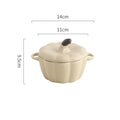 Axyaa Pumpkin Soup Bowl Set of 4 - Ceramic Fruit Salad Plate, Dessert Bowl & Snack Plate