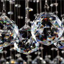 Axyaa Modern Double Spiral K9 Crystal Chandelier for Hotels and Villas