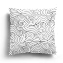 Axyaa Green Blue Wave Pattern Decorative Pillow Sleeve for Bedroom, Sofa, Car, Office
