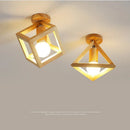 Axyaa Nordic Wood LED Ceiling Lamp - 3 Color Temperature Aisle Light