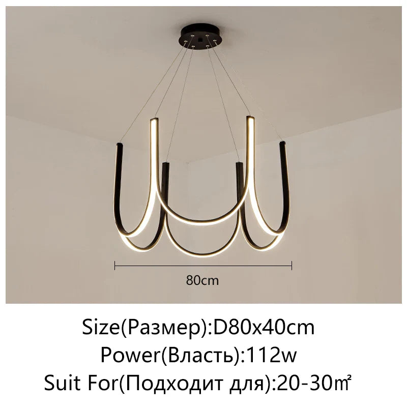 Axyaa Nordic LED Gold Chandelier for Luxury Home Decor Lighting