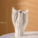 Ceramic Sea Style Vase Pampas Grass Dried Flower Waves Seahorse Starfish by Axyaa