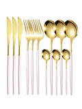 Axyaa 12pc Stainless Steel Cutlery Set - Knife, Fork, Spoon