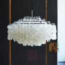 Axyaa Gold Chrome Metal Shell Chandelier for Elegant Spaces