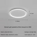 Axyaa Modern Round Iron Dimmable LED Ceiling Lights for Bedroom Foyer Indoor Lighting