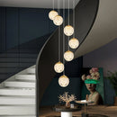 Axyaa LED Pendant Staircase Chandeliers for Living Room - Modern Indoor Hanging Light