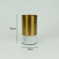 Axyaa Imitation Marble Gold Metal Vase & Artificial Flowers Decor - Desk Decoration Craft