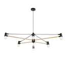 Axyaa Geometric Lines Chandelier: Modern, Nordic Bedroom Lighting Solution
