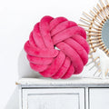 Axyaa Velvet Knot Pillow Large Round Decorative for Home Couch Office