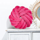 Axyaa Velvet Knot Pillow Large Round Decorative for Home Couch Office