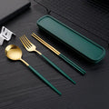 Axyaa Stainless Steel Portable Cutlery Set for Home, Picnics & Students – 3pcs