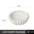Axyaa Wave Edge Ceramic Insulation Plate Set - Molecular Cuisine Tableware