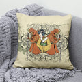 Axyaa Lucky Cat Mount Fuji Art Cushion Cover - Japanese Style Throw Pillow