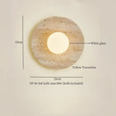 Axyaa LED Wall Lamps: Nordic Minimalism Bedroom & Living Room Light, Yellow Travertine