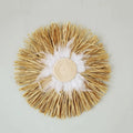 Rattan Grass Weaving Wall Decor, Moroccan Style, Axyaa Livingroom Bedroom Background