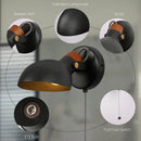 Axyaa LED Rotating Wall Sconce with On/Off Switch for Bedside and Study