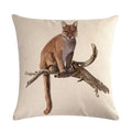 Axyaa Pet Animal Print Linen Pillowcase 45*45cm for Office Sofa Decoration