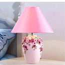 Axyaa Luxury LED Bedside Lamp - Pink Pastoral Warm Romantic Bedroom