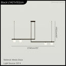 Axyaa Modern Minimalist Linear Pendant Light: Stylish Nordic Chandelier for Living Room & Restaurant.