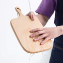 Axyaa Wood Cutting Board with Handle - Bread Cheese Pizza Serving Tray