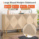 Tribesigns Natural Wood Buffet Cabinet, 59" Freestanding Sideboard by Axyaa