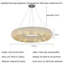 Axyaa Crystal Luxury Loft Pendant Light Fixture for Living Room Décor