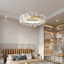 Axyaa Gold Aluminum Villa Chandelier for Indoor Lighting
