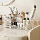 Axyaa Large Capacity Cosmetic Organizer with Transparent Drawer & Multi-functional Design
